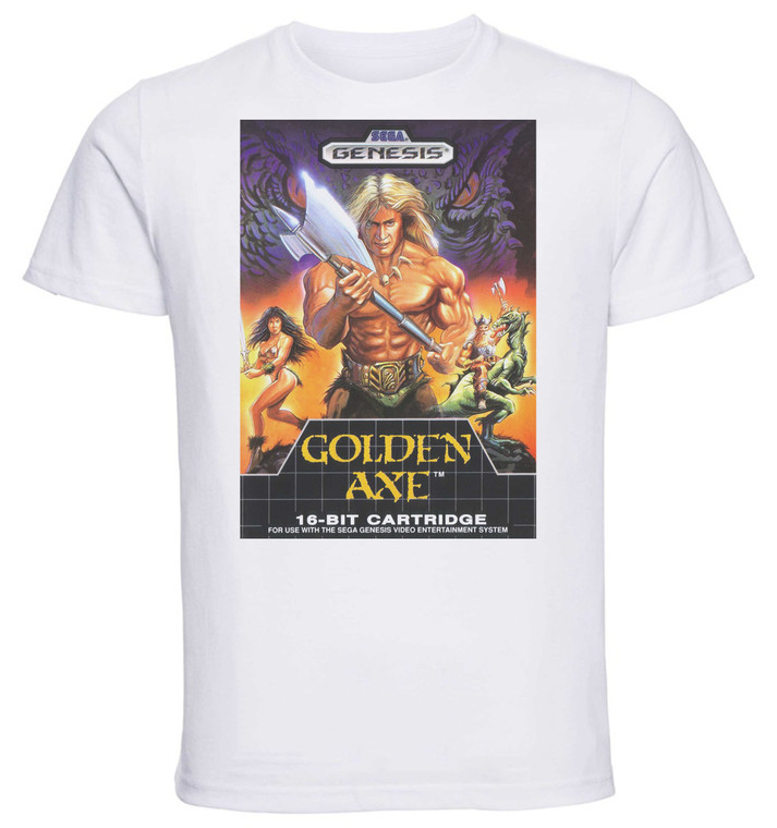 T-shirt Unisex - White - Game Cover Golden Axe