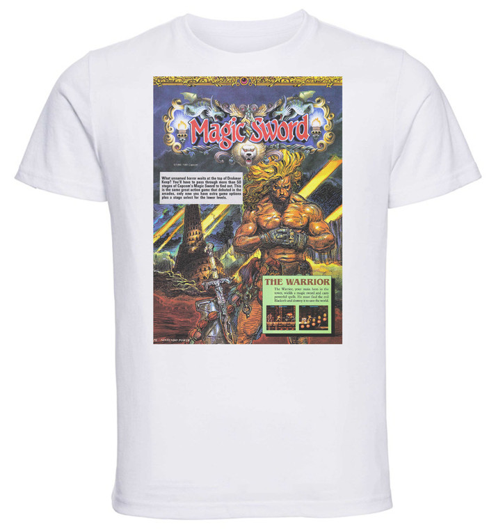 T-shirt Unisex - White - Game Cover Magic Sword