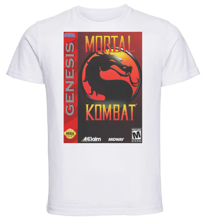 T-shirt Unisex - White - Game Cover Mortal Kombat