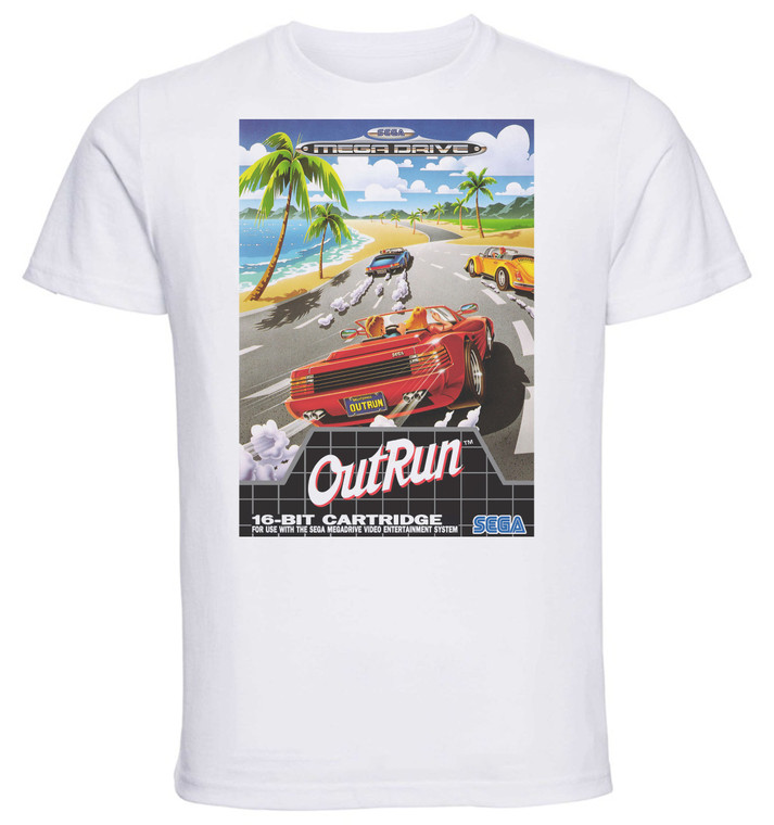 T-shirt Unisex - White - Game Cover Outrun