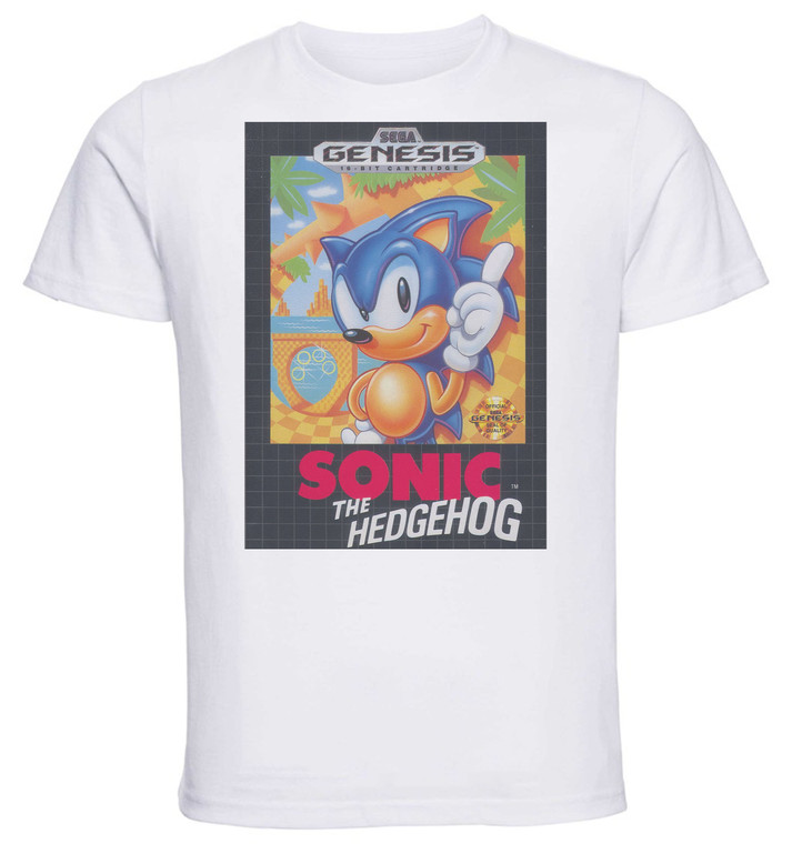 T-shirt Unisex - White - Game Cover Sonic