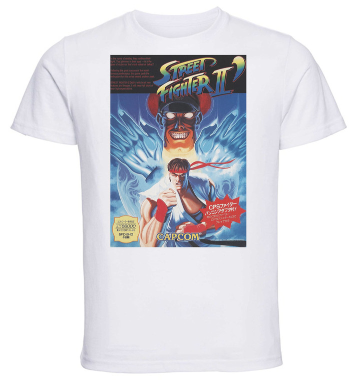 T-shirt Unisex - White - Game Cover Street Fighter 2