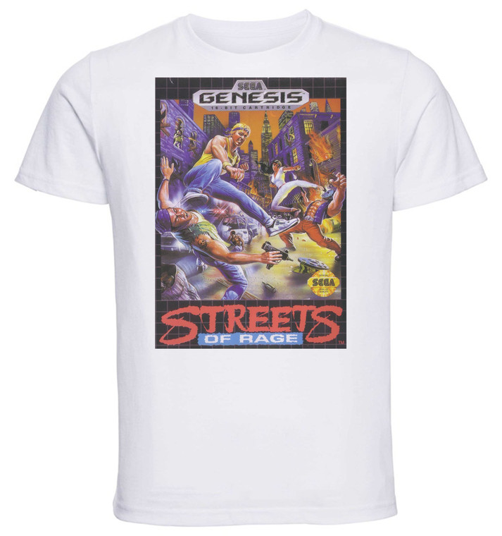 T-shirt Unisex - White - Game Cover Streets Of Rage
