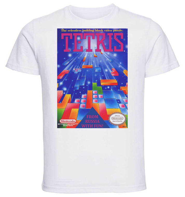 T-shirt Unisex - White - Game Cover Tetris