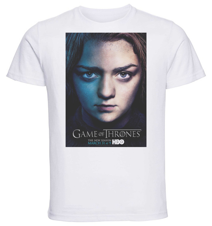 T-shirt Unisex - White - Game Of Thrones Arya Stark D