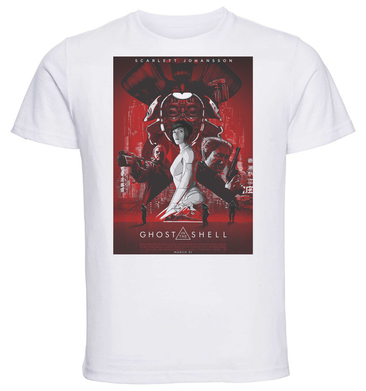 T-shirt Unisex - White - Ghost In The Shell Film