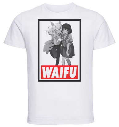 T-shirt Unisex - White - Waifu - Monogatari Series Hanekawa Tsubasa - White  - Propaganda World
