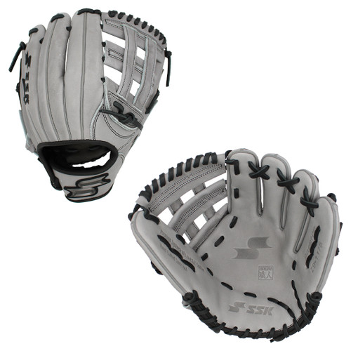 SSK Z9 Maestro 11.75" Infield Baseball Glove Z9-1175GRYBLK3