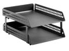 Square Punch Steel 2 Tier Letter Tray