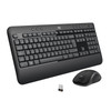 Logitech MK540 Advanced Wireless Mouse & Keyboard Combo - Black. Ergonomic keyboard with palm rest, ambidextrous mouse,  - TAR - 920-008685-TAR