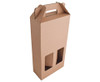 Kraft Double 750ml Wine Bottle Gift Box - GSR - P2798N