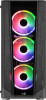 Aerocool Prism ARGB Black Mid tower case - 120mm ARGB Fan x 4; 6-port ARGB control hub - ATX - 2x 2.5'' or 2x3.5'' - 360 Radiato