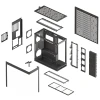 Aerocool HAVN HS 420 Base Edition Black EATX case - Supports up to 11 fans - 4x 3.5'' or 8x 2.5'' - 420mm Radiator. 