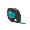 DYMO LetraTag Tape -  Plastic - Black on Green - 12mmx4m-DS0721640