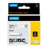 DYMO D1 Labelling Tape - Vinyl - Black on White - 12mmx5.5m-DS18444