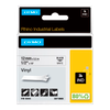 DYMO D1 Labelling Tape - Vinyl - Black on White - 12mmx5.5m-DS18444