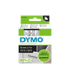 DYMO D1 Labelling Tape - Removable Polyester - Black on Clear - 12mmx7m-DS0720500