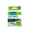 DYMO D1 Labelling Tape -  Removable Polyester - Black on Green - 12mmx7m-DS0720590