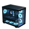 Aerocool P500C Black Mid tower case - Includes 120mm ARGB Fan x 4 and 4-port ARGB control hub - ATX - 3x 2.5'' or 2x3.5'' - 360m