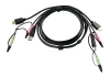 ATEN HDMI KVM Cable 1,8m, 1.8 m, HDMI, Black, HDMI, USB A, 2 x 3.5mm, HDMI, USB B, 2 x 3.5mm, Male