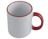 Sublimation Rim Mug GSR P2321R – White and Red Ceramic 330ml