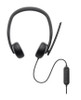 Dell Wired Headset WH3024 Form Factor: On-Ear Ear Cup Size (Diameter): 58mm Headband Material: Leatherette + Memory Foam - TAR - 520-BBDH-TAR