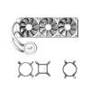 Aerocol Abyss L360 White - 360mm ARGB Liquid Cooler - Intel LGA1851/LGA1700   - AMD AM4/AM5. 