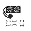 Aerocol Abyss L240 Black - 240mm ARGB Liquid Cooler - Intel LGA1851/LGA1700  - AMD AM4/AM5. 