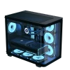Aerocool P500C Black Mid tower case - Includes 120mm ARGB Fan x 4 and 4-port ARGB control hub - ATX - 3x 2.5'' or 2x3.5'' - 360m