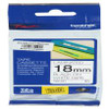  BROTHER LAMINATED TAPE (8m X 18mm) BLACK ON WHITE - MTZ241-KOL 