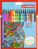 STABILO Pen 68 Fibre-tip Pen:  Assorted Box 18's-6818-7