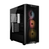 Corsair 3200D RS ARGB Mid-Tower PC Case - Smoke, Midi Tower, PC, Black, Mini-ITX, micro ATX, ATX, Steel, Tempered glass, Plastic, Multi