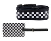 Checkered Luggage Strap & Tag - GSR - P2778SetBw