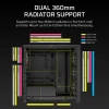 Corsair FRAME 4000D LCD RS ARGB, Midi Tower, PC, Black, ATX, EATX, micro ATX, Mini-ITX, Plastic, Steel, Tempered glass, Gaming