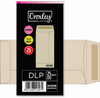 CROXLEY JD93KMBC DLP (Pocket) Brown Gummed Envelopes - Cellowrapped 25's (Box of 20 Packets)-ENC93KMB