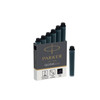 PARKER Fountain Pen Ink Cartridge Carded 6s - Short Black-NS1950407