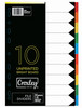 CROXLEY JD1480 160GSM Rainbow Bright Colour Dividers 10 Part Each-DIV1480