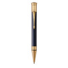 PARKER Duofold Prestige Ballpoint Pen - Blue Chevron Gold Trim-NS1931373