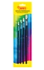 JOVI Flat Paint Brushes Assorted Sizes Pack of 4 Carded (#4,6,8,12)-JOV8386