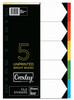 CROXLEY JD1479 160GSM Rainbow Bright Colour Dividers 5 Part Each-DIV1479 CROXLEY JD1479 160GSM Rainbow Bright Colour Dividers 5 Part Each-DIV1479