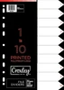 CROXLEY Indices Polypropylene - Printed 1-10 Divider Set-IND1110