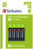Verbatim AAA Premium Rechargeable Batteries 4 Pack - TAR - 49514-TAR