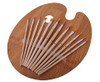12-Piece Artist Paint Brushes & Pallet Set - GSR - ST369