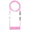 Cooler Master Coiled Cable; Double-Sleeved; Magenta; Type C Cooler Master Coiled Cable; Double-Sleeved; Magenta; Type C