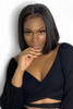 Brazilian Bone Straight Bob Full Frontal Lace Wig 10 Inches