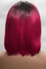 Ombre Brazilian lace Bob Wig T Part 01278 10 Inches 1B\Burgundy