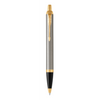 Parker IM Ballpoint Pen - Brushed Metal Gold Trim-NS1931670