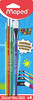 MAPED Synthetic Paint Brushes 4's - Round #4/10 + #14Flat-867810