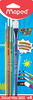 MAPED Synthetic Paint Brushes 4's - Round #4/10 + #14Flat-867810