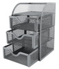 SDS Mesh  Draw Mini Desktop Organizer Silver -M850S